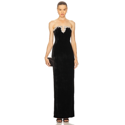 Rachel Gilbert CLAUDINE 长裙 黑色REVOLVE小众新款