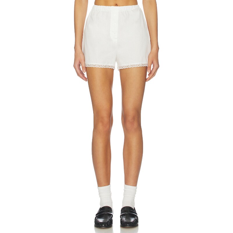 Cou Cou Intimates 平角短裤 白色 运动复古风REVOLVE小众新款