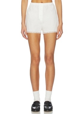 Cou Cou Intimates 平角短裤 白色 运动复古风REVOLVE小众新款