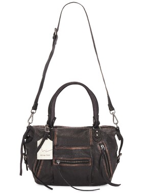 Free People 复古黑色机车包拉链皮革单肩包休闲女包礼物REVOLVE