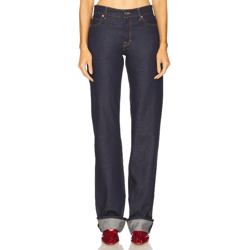 [冬季新品] GRLFRND复古风深蓝色丹宁阔腿长裤REVOLVE,女装/女士精品,牛仔裤,淘宝优惠券,粉丝福利购,淘宝优惠卷