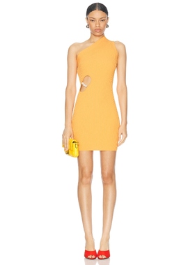 Moschino Jeans 莫斯奇诺 针织连衣裙保暖橙色REVOLVE小众新款