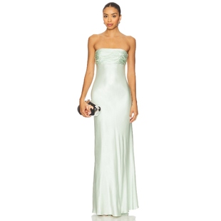 Lune Strapless Dress Joy 薄荷色R Maxi Bodice Shona Ruched