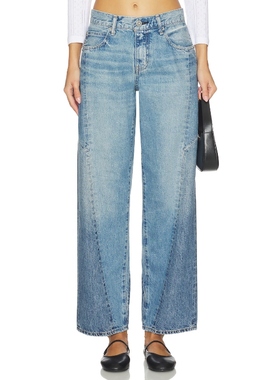 Moussy Vintage MICCO REMAKE 阔腿 蓝色 美式复古风REVOLVE小众