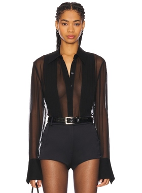 [冬季新品]SANS FAFF 系扣衬衫 黑色REVOLVE小众