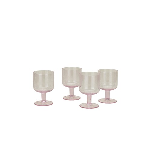 HAWKINS NEW YORK Simple Seeded Glassware Set Of 4  粉色 秋R