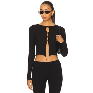 [春季新品]Only Hearts CLASSIC 开襟羊毛衫 黑色REVOLVE冬季保暖