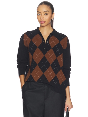 Rohe Compact Knitted Check Polo revolve小众新款 黑色