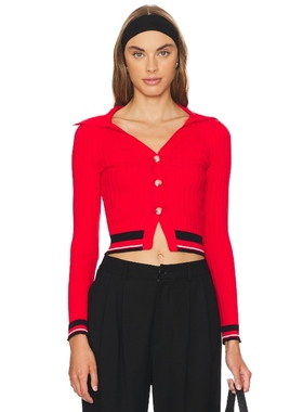 MORE TO COME KEEGAN 开衫 红色系扣短款上衣REVOLVE