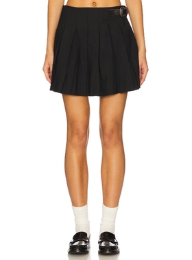[冬季新品]Sea ADELINE 腰系带迷你半身裙 黑色REVOLVE小众