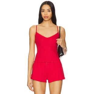 LONG CAMI TOP Cou 吊带背心 THE 长款 红色REVOLVE Intimates