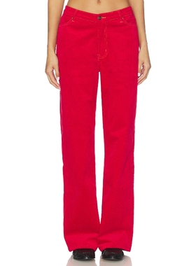 LIONESS REBELS 牛仔裤 红色 美式复古风REVOLVE小众新款