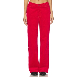 [春节穿搭]LIONESS REBELS 牛仔裤红色美式复古风REVOLVE小众新款