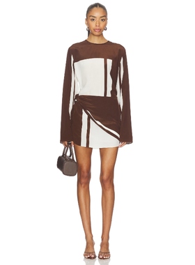 SIR. DESTINO 裙子 Brown,WhiteREVOLVE小众新款