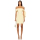 短裙礼服裙REVOLVE新款 SNDYS 一字肩针织连衣裙保暖黄色性感修身