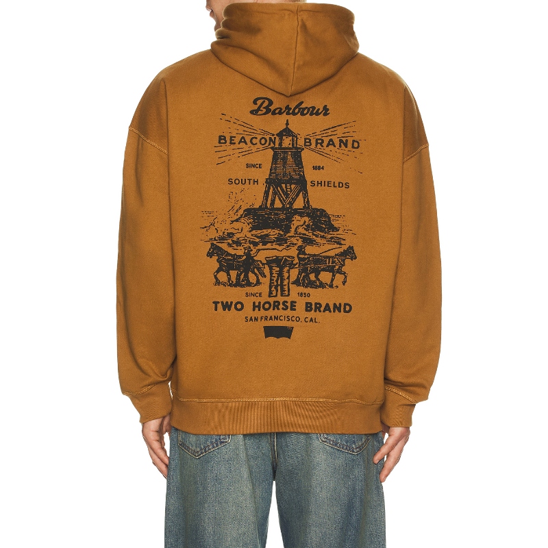 Barbour 连帽衫 棕色REVOLVE小众新款