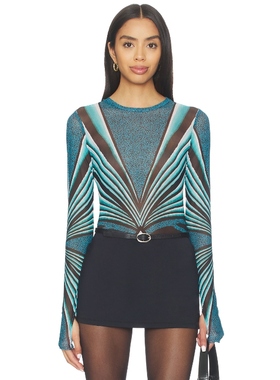 AFRM 上装 蓝色y2k辣妹风修身显瘦内搭上衣REVOLVE时尚小众新款