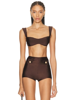 Shani Shemer ASTER 比基尼内衣 revolve小众新款 巧克力色
