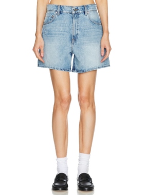 GRLFRND REGGIE MID RISE LONG MOM 短裤 美式休闲风REVOLVE小众