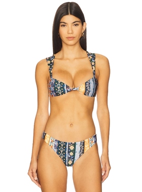 Agua Bendita LOLA 比基尼文胸上装 蓝色 y2k辣妹风REVOLVE小众新