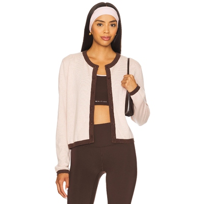 [冬季新品]P.E Nation休闲风撞色圆领针织开衫长袖上装季保暖