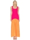 revolve小众新款 Striped Solid CAMILA 裙子 Fuchsia Orange