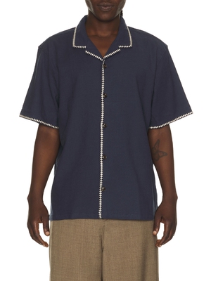 Marine Layer EMBROIDERED 度假衬衫 revolve小众新款