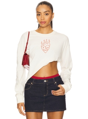 Junk Food A HOT MESS 运动衫 白色REVOLVE小众新款