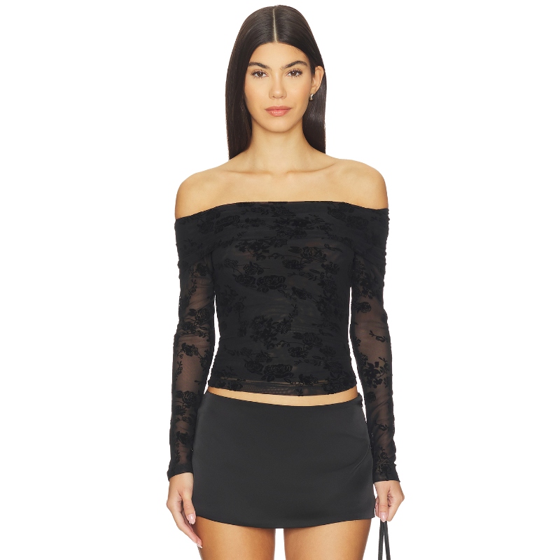 HEARTLOOM TATUM 上装 黑色REVOLVE小众新款