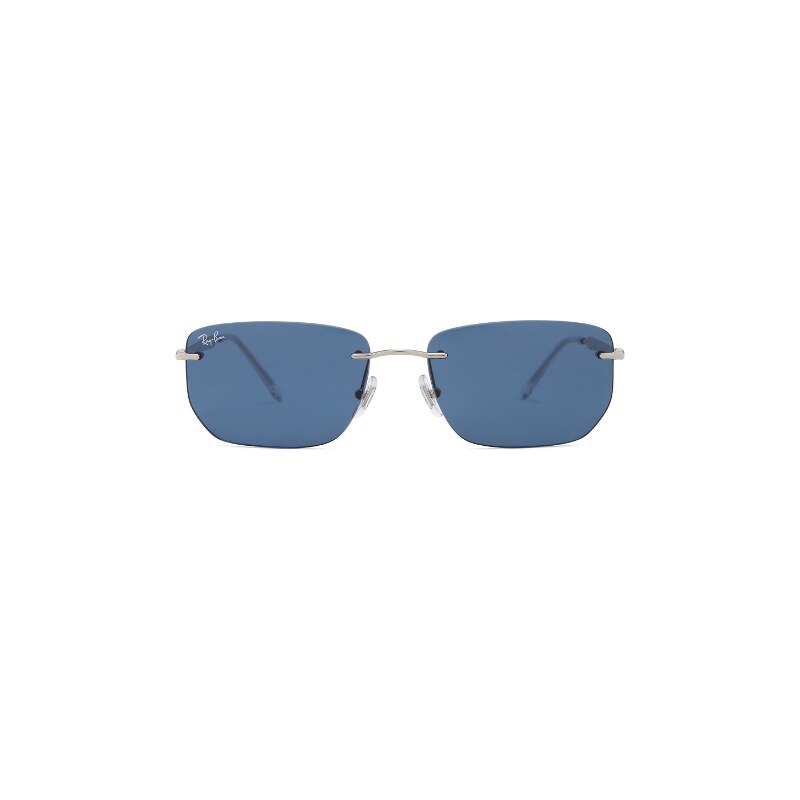 Ray-Ban蓝色太阳眼镜无框方形通勤风墨镜早秋新品REVOLVE