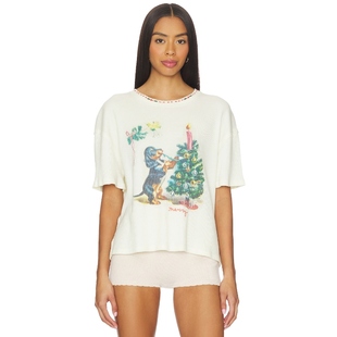 【海外直邮】Free People MERRY MEOWY T恤 象牙白 基础易搭内搭