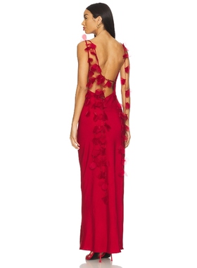 Cult Gaia NYMERIA 长裙 红色性感礼服REVOLVE小众新款