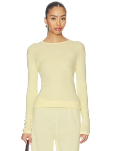 Yang revolve小众新款 VIVIAN T恤 柠檬色 长袖 Lisa