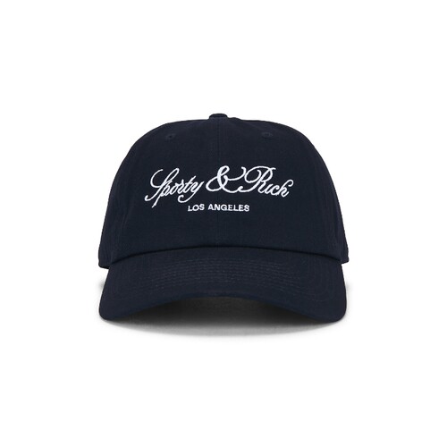 Sporty & Rich夏季新品藏青帽子刺绣弯檐休闲REVOLVE