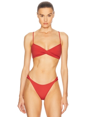Tropic of C INFINITY 比基尼文胸上装 红色REVOLVE小众新款