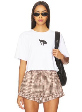 [春季新品]Darlin BUCKIN' BRONC CROPPED T恤 白色辣妹风REVOLVE