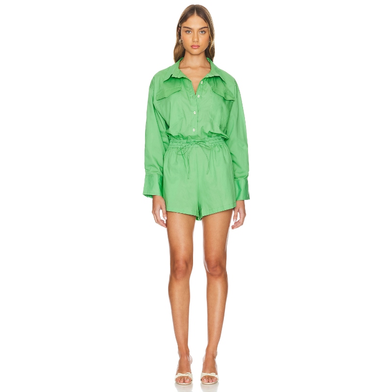 FAITHFULL THE BRAND ISOLE 休闲连体裤 绿色 美式休闲风REVOLVE