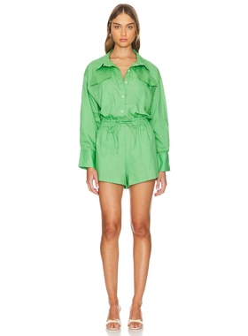 FAITHFULL THE BRAND ISOLE 休闲连体裤 绿色 美式休闲风REVOLVE