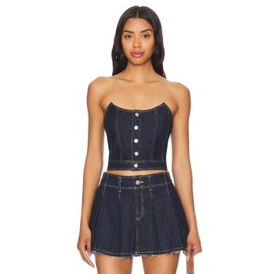 Abrand ANGEL 紧身胸衣 蓝色 y2k辣妹风REVOLVE小众新款