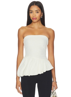 [冬季内搭]Bec + Bridge ROWENA 无带上装白色辣妹风REVOLVE新款