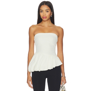 Bec 新品 Bridge ROWENA 白色辣妹风REVOLVE新款 无带上装 春季