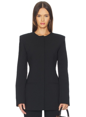 SRG西装外套黑色老钱风极简收腰廓形上衣REVOLVE