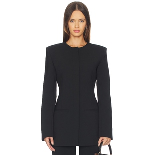 SRG西装外套黑色老钱风极简收腰廓形上衣REVOLVE