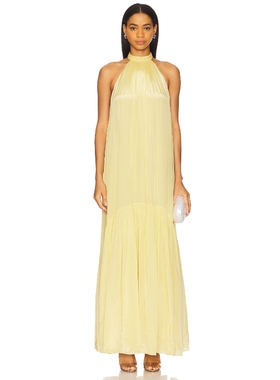 HEMANT AND NANDITA DRESS 长裙 黄色REVOLVE小众新款