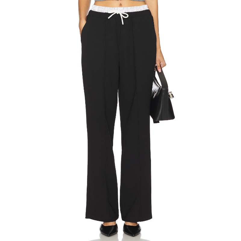 4th & Reckless 撞色双腰头阔腿长裤美式休闲风REVOLVE