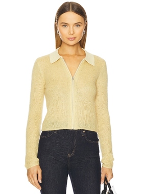 Rag & Bone LEVA 马球衫毛衣 黄色 y2k辣妹风REVOLVE小众新款