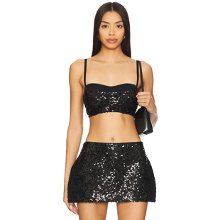 Aniye 新品 Records RACHEL 黑色REVOLVE小众新款 上装 冬季