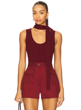 [春节穿搭]MATTHEW BRUCH 背心上装酒红色y2k辣妹风REVOLVE新款