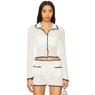 [春季新品]Stone Cold Fox HOLLY 上装 白色REVOLVE小众冬季保暖