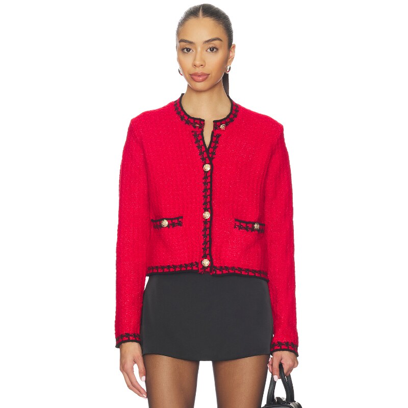 John & Jenn by Line Benedict Cardigan RedREVOLVE小众新款